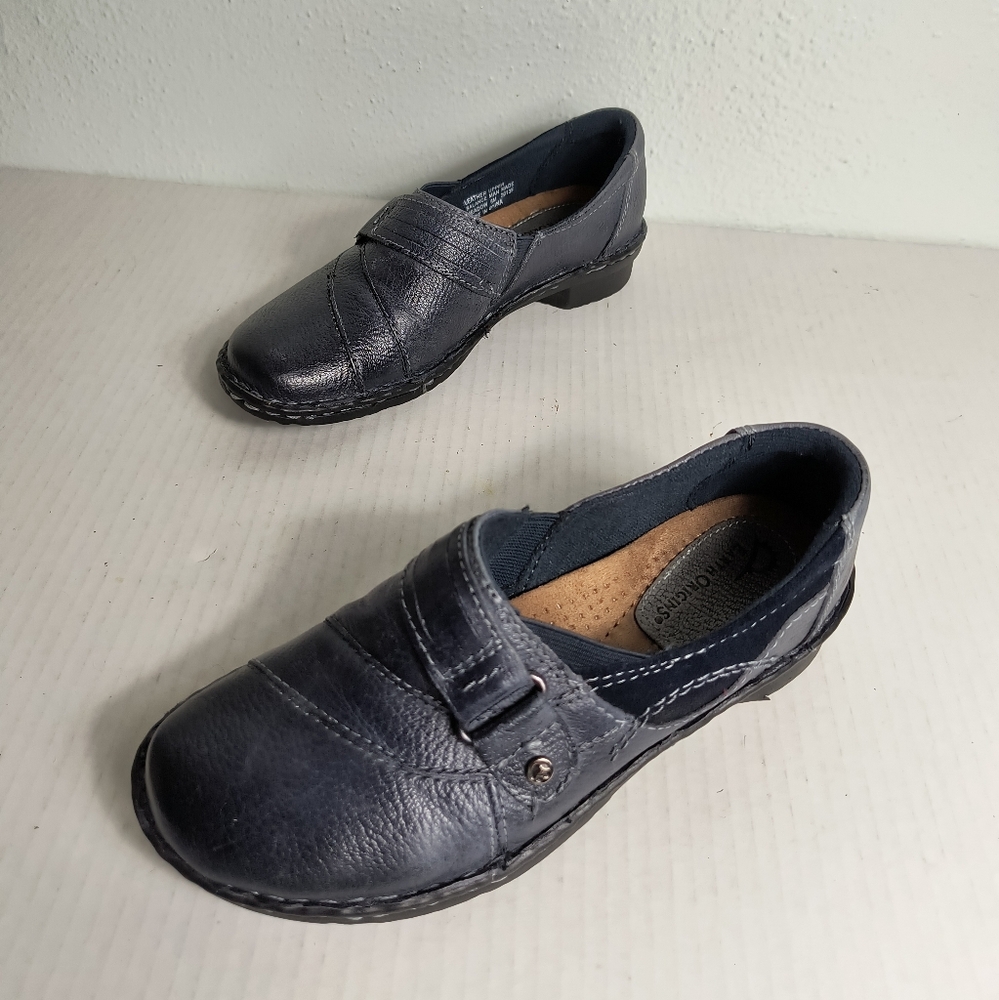 Earth Origin Meadow Flat Loafers Shoes Women's Size 6M Navy Driving Travel - Picture 2 of 6